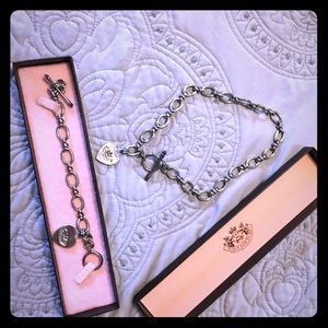 Juicy couture charm necklace and bracelet